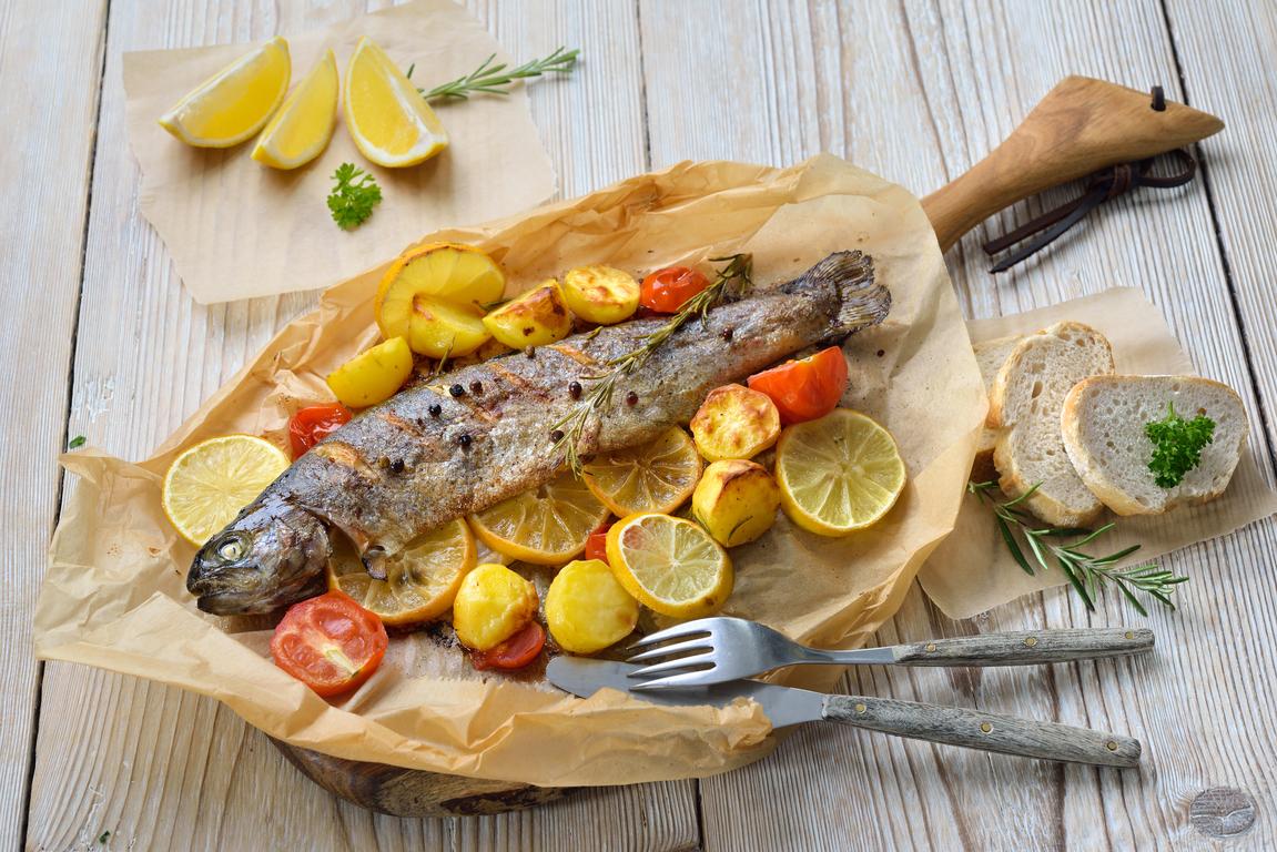 Carpathian baked trout